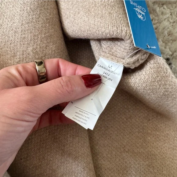 NEW Cupshe x JoJo Khaki Split Hem Maxi Sweater Skirt Medium - Picture 15 of 15